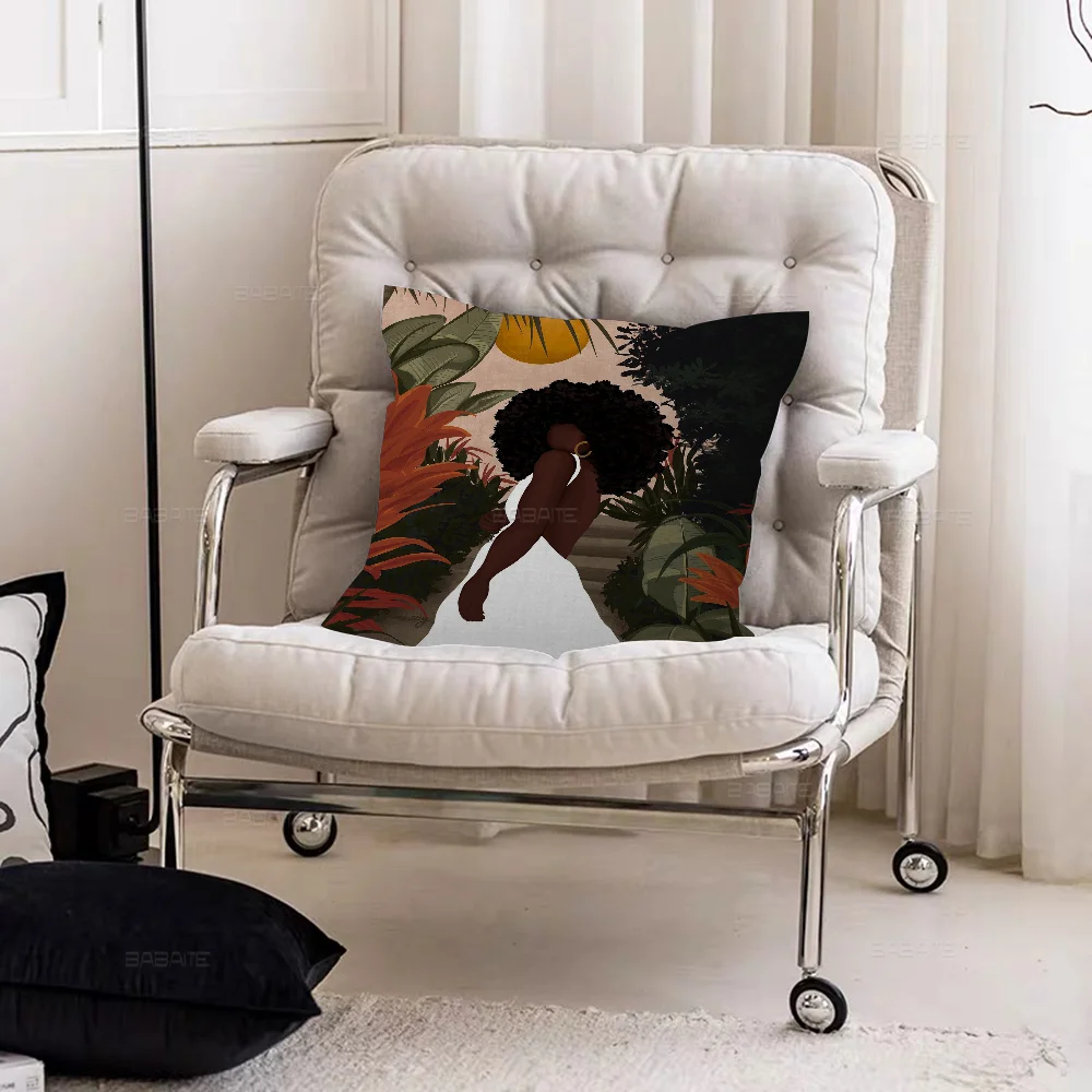 African W-Women Stitch Lucky Dragon Pillow Cover Sofa Cushion Home Room Decoration Children Gift