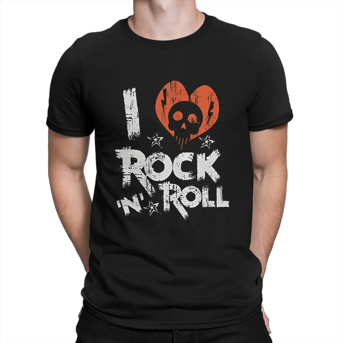 

Футболка мужская с надписью «I Love Rock»