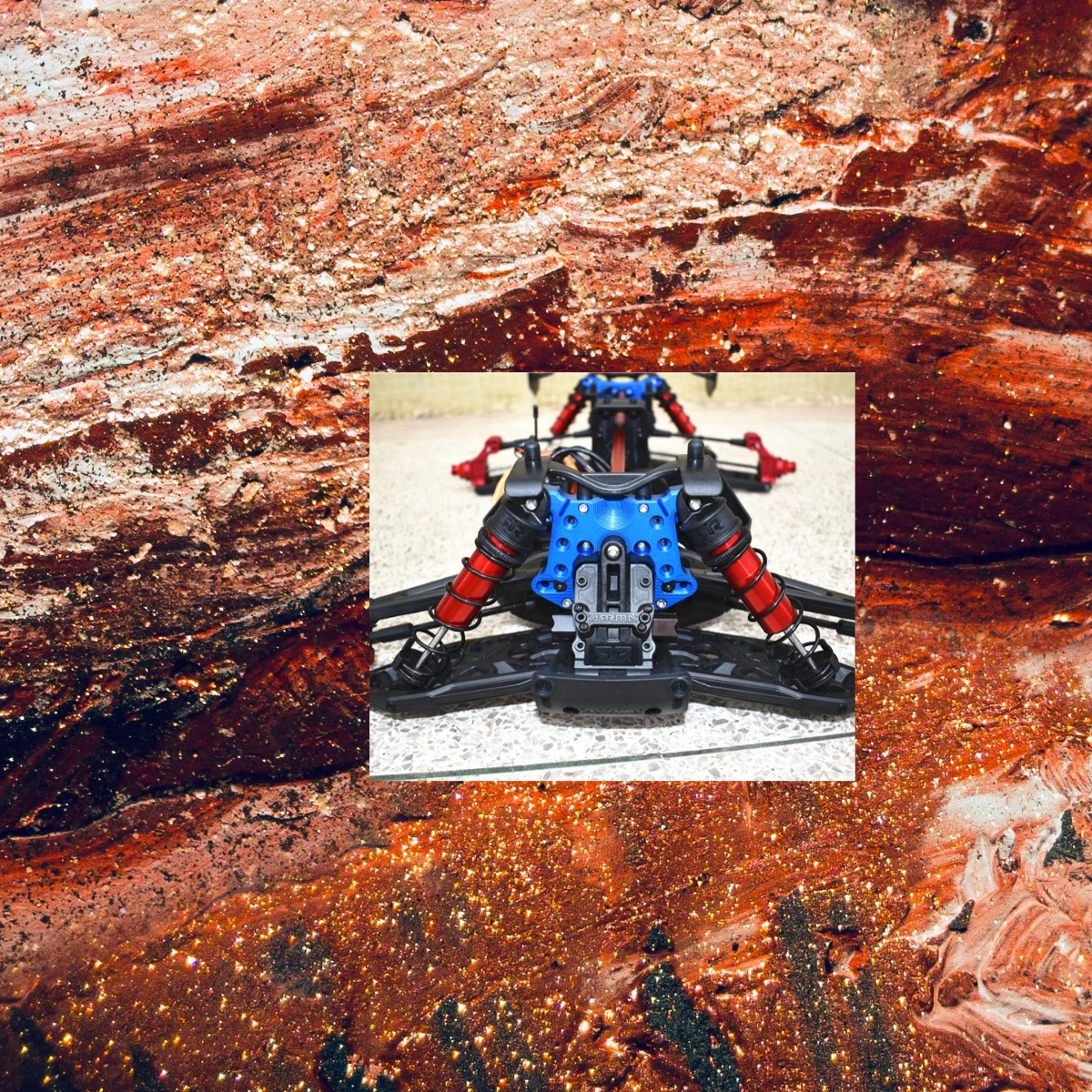 Фото GPM ARRMA 1/5 Kraton 8S / Kraton EXB / Outcast 8S ARA5810 Крепление переднего амортизатора из сплава №1
