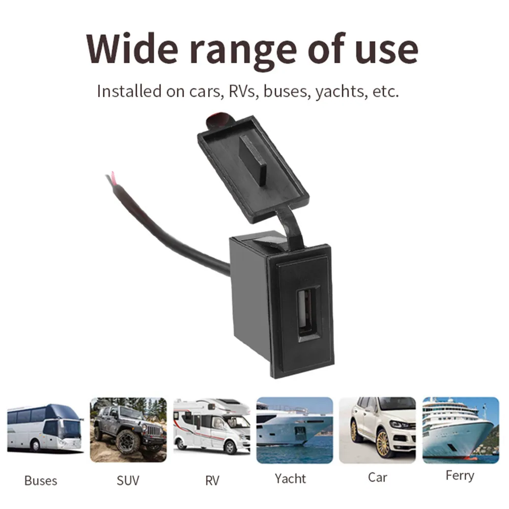 

Автомобильное зарядное устройство с USB-портом, 12-24 В, а