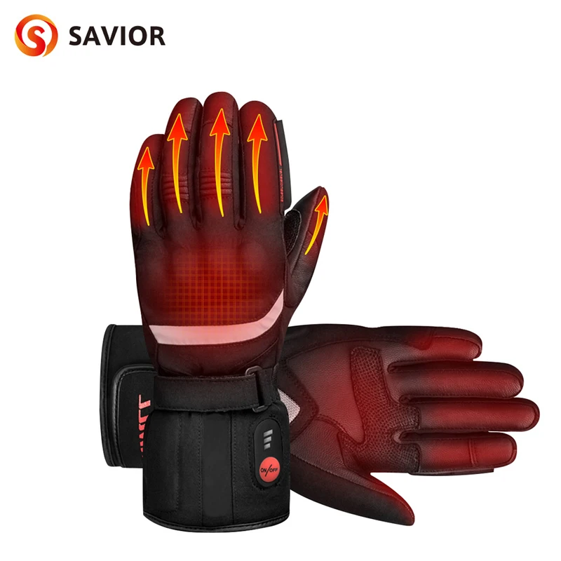 

Savior Heat Electric Skiing Heated Gloves Rechargeable Battery Thermal Hands Warmer For Motorcycle Riding Fishing