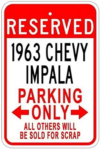 

Металлические знаки 1963 63 Chevy Impala стояночный знак-8X12 дюймов