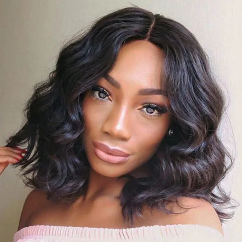 

Короткие парики из человеческих волос с кружевом спереди, бразильские предварительно выщипанные 13x 4, парики на сетке спереди и спереди, для ...