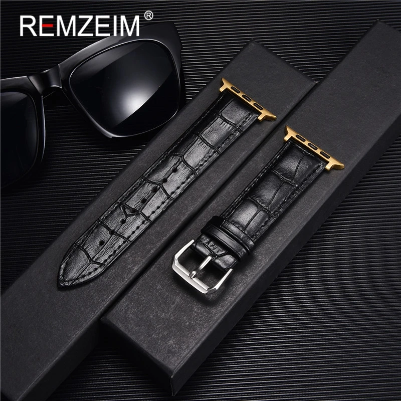 

Leather Apple Watch Band 45mm 41mm 44mm 42mm 40mm 49mm Business Calfskin Bracelet iWatch Series 8 Ultra 3 SE 6 7 5 4 Strap