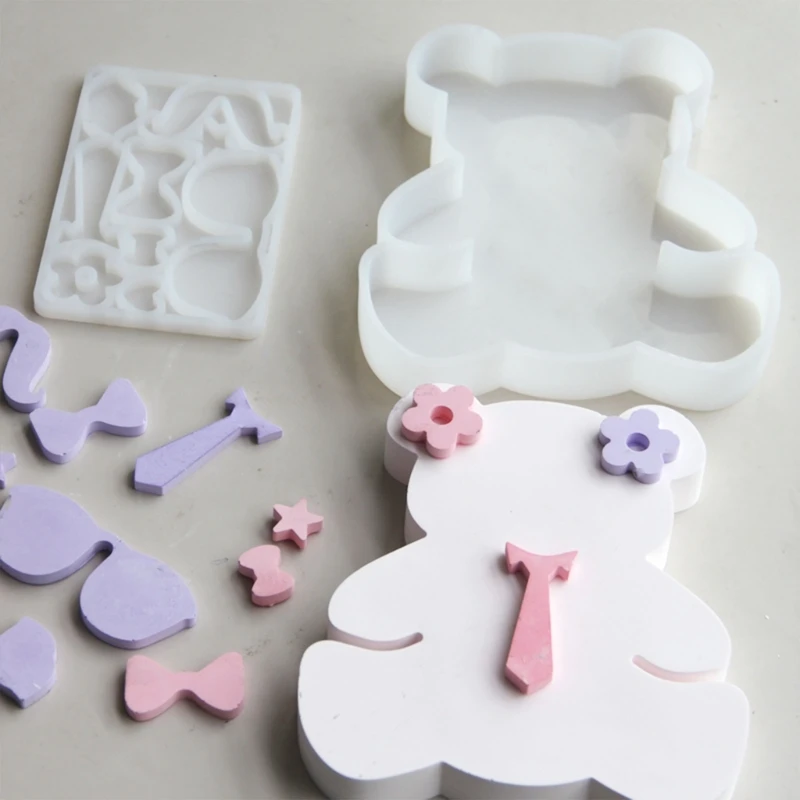 2 шт. силиконовые формы в виде медведя для из глины ремесла домашние украшения