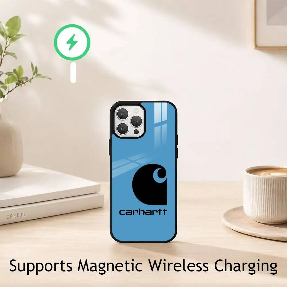 Фото Модный чехол для телефона с логотипом C-Carhartt для iPhone 17, 16, 15, 14, 13, 12, 11 Plus, Pro с поддержкой магнитной беспроводной зарядки №4