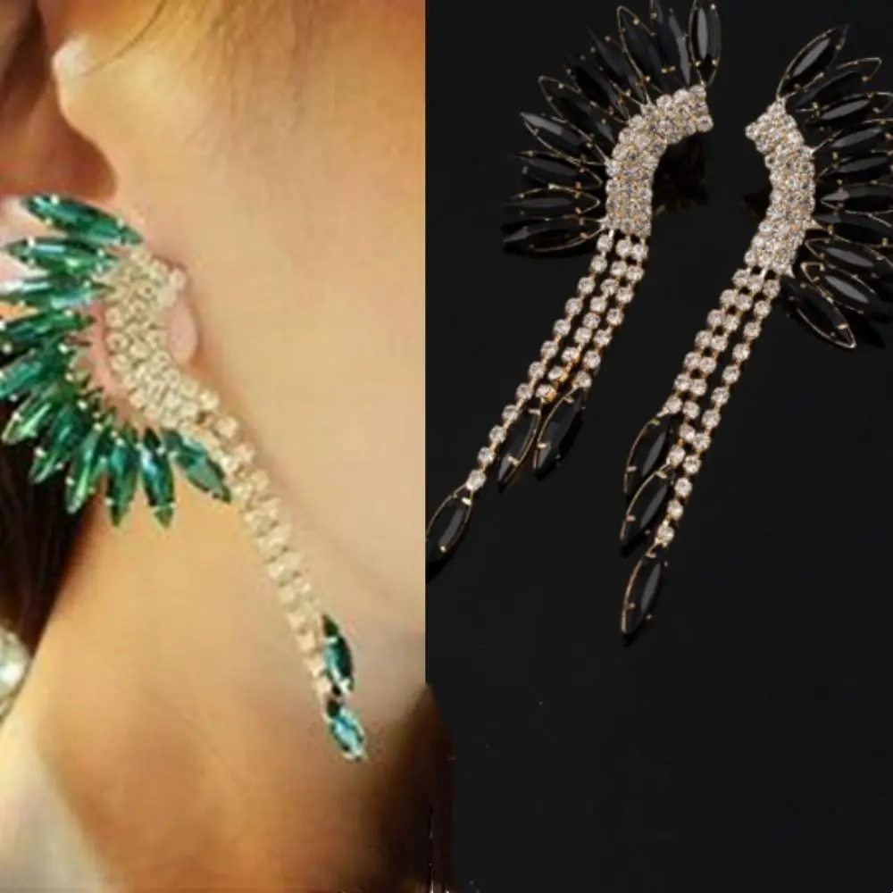 

Jewelry Indian Ear ornaments Wedding Rhinestones Stud Woman Earring Long Fringe Earrings Jewelry Accessories