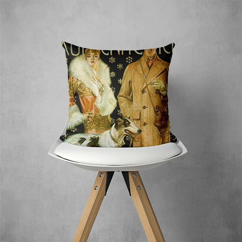 

Europe America Portrait Home Decor Throw Pillows Living Room Decoration Pillows Flower Pillow Cushion Cover Pillow Case