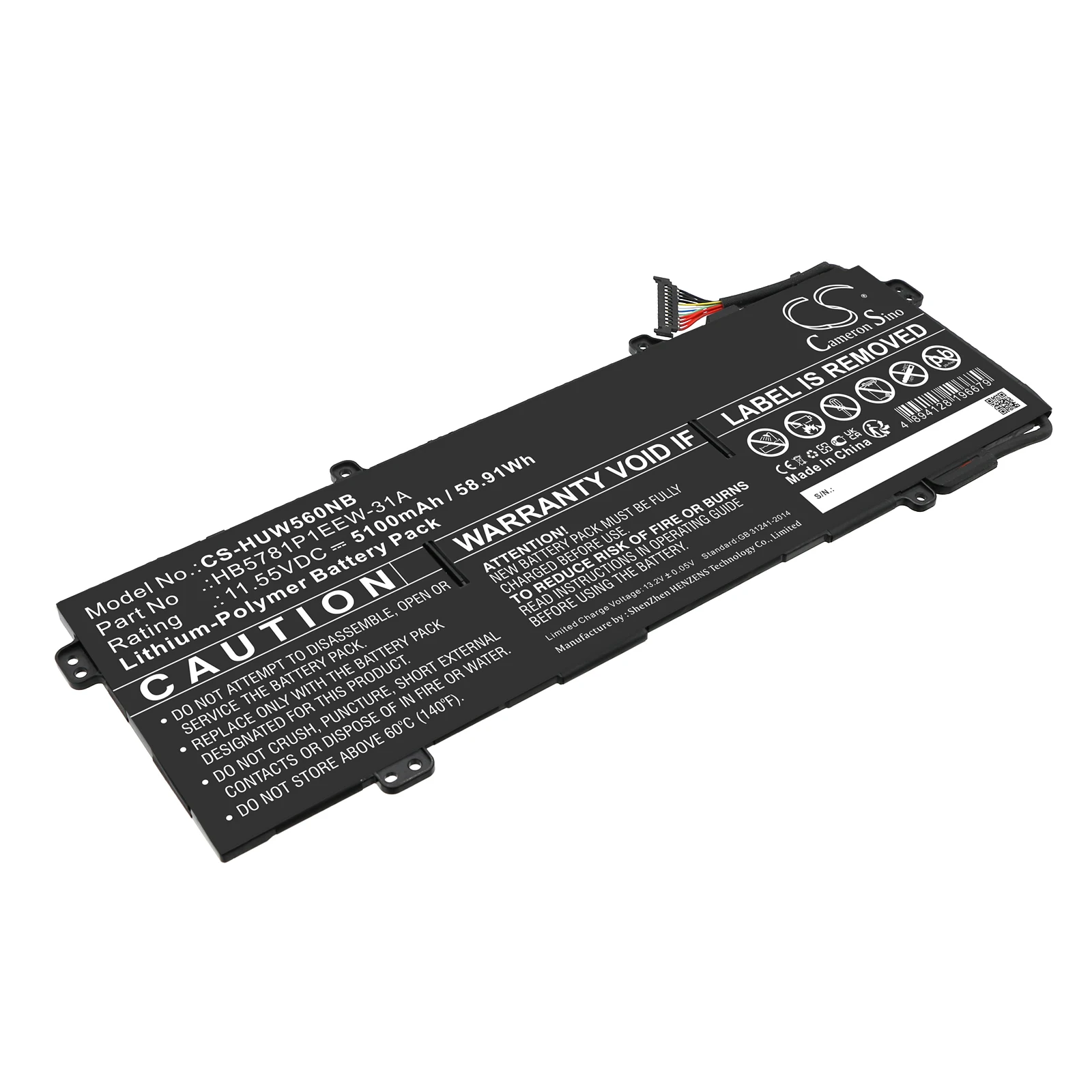 Сменный аккумулятор CS для Huawei EMD-W76 HKD-W56 HKD-W58 HKD-W76 HVY-WAP9W HVY-WAQ9 HVY-
