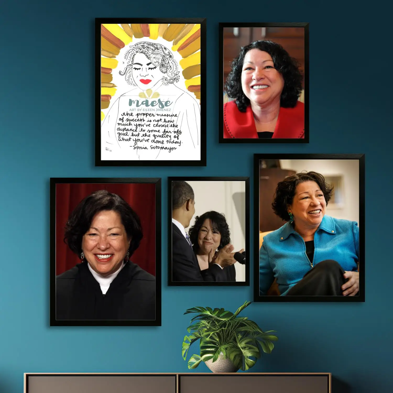 Соня sotomayor справедливость холст художественный постер и настенная