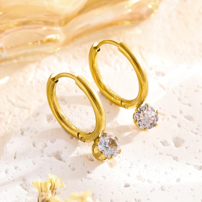 316L Легкое роскошное нишевое ожерелье с подвеской из циркона цветные простые