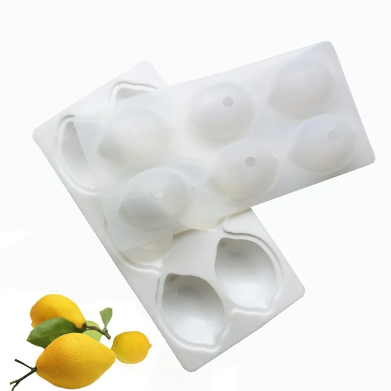 

French Dessert Cake Decorating Tools 3D Lemon Shape Fruit Silicone Mold Brownies Cake Mousse Cake Moulds Pastry Baking Tools
