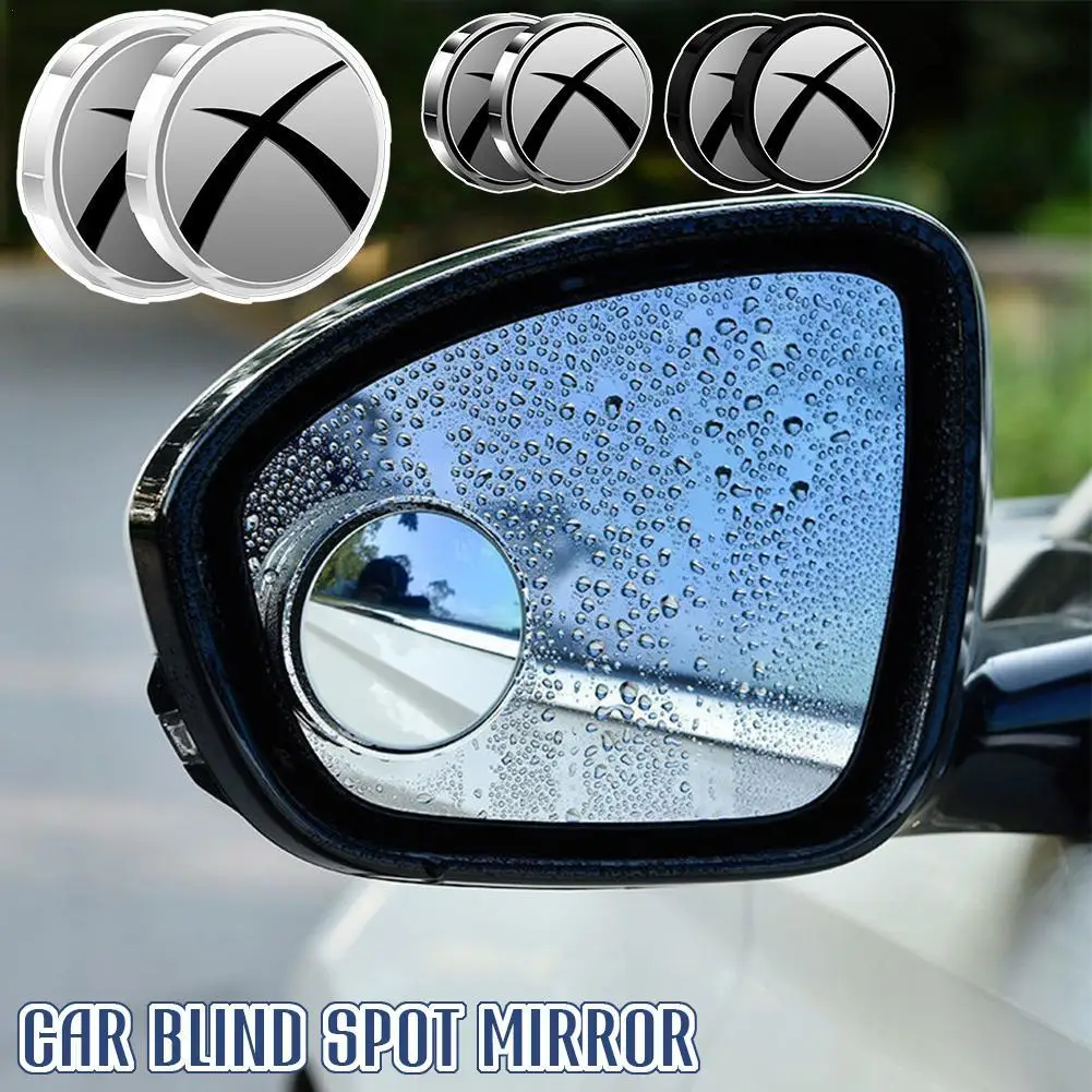 

2pcs Car Rearview Mirror Convex Mirror Blind Zone Mirror Additional Mirrors Car Dead Angle Blindspot Mirror Roadway Blind Mirror