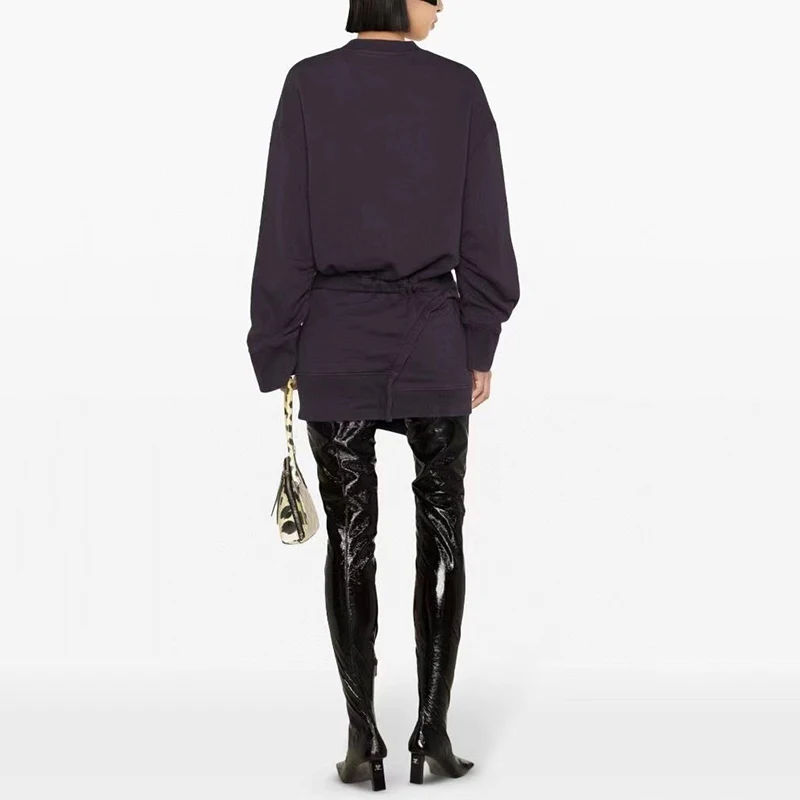 Женское тонкое флисовое платье облегающая плиссированная короткая юбка с поясом