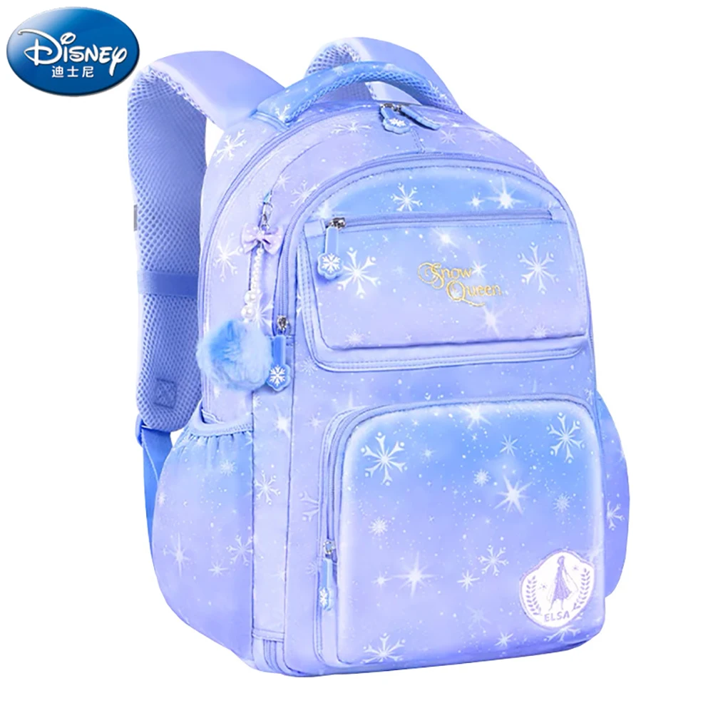 

Детские школьные ранцы Disney для девочек, вместительные рюкзаки с милой принцессой «Холодное сердце», Модная легкая сумка с боковым открытие...