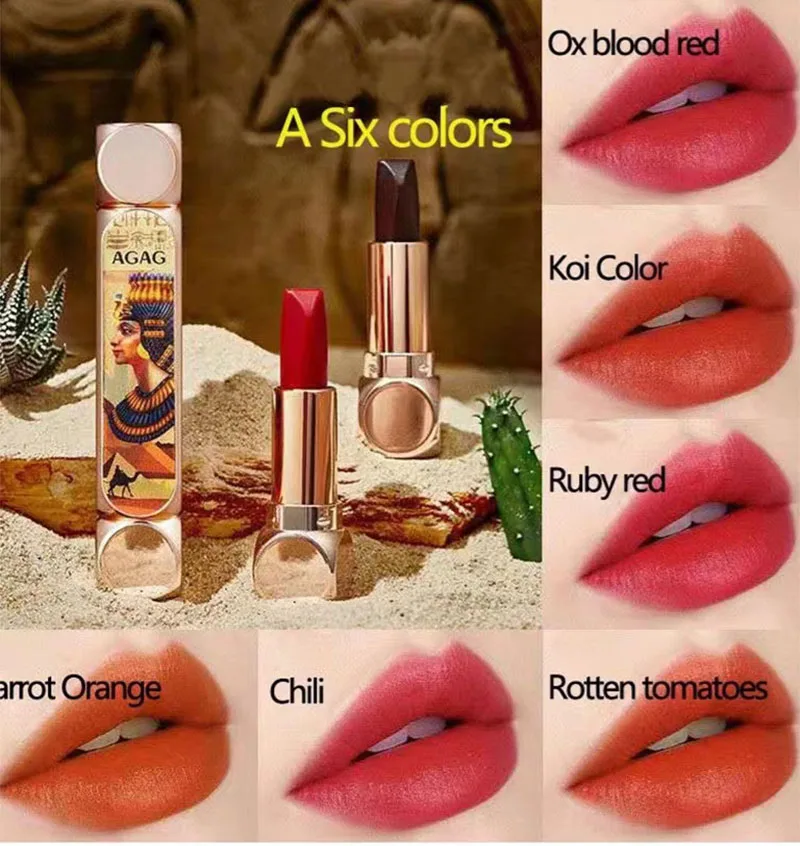 

Cosmetics makeup Lipstick 3/6 Colors Matte Lipstick Tubes Waterproof Long Lasting Sexy Pigments Makeup Never Fade Away Beauty