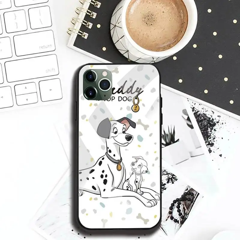 Милый чехол для телефона с мультяшной собакой 101 далматинцев закаленное стекло