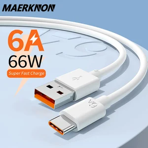 6A USB Type C Cable USB C Cable For Samsung Galaxy Z S22 S20 Xiaomi mi 11 Mobile Phone Wire Fast Cha