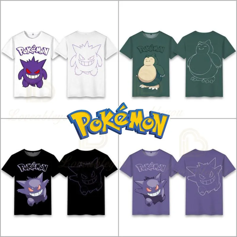 

Pokemon Pikachu T-shirts Squirtle Summer 3D Kids Tshirts Pokemon Boys Girls Anime Game Cartoon Fashion Teen Clothes