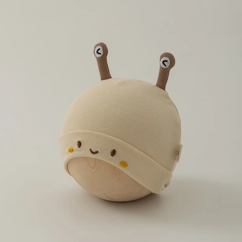 Детская осенняя дышащая шапочка из чистого хлопка с шинами для новорожденных