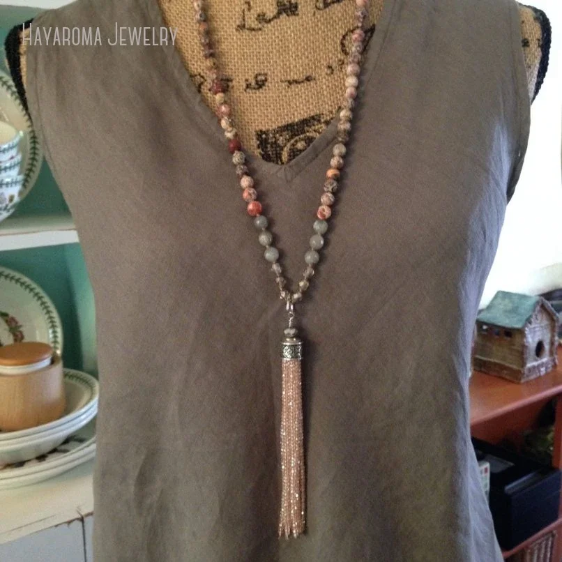 5 шт. леопардовая агатовая бусина розовый кристалл ожерелье с кисточками