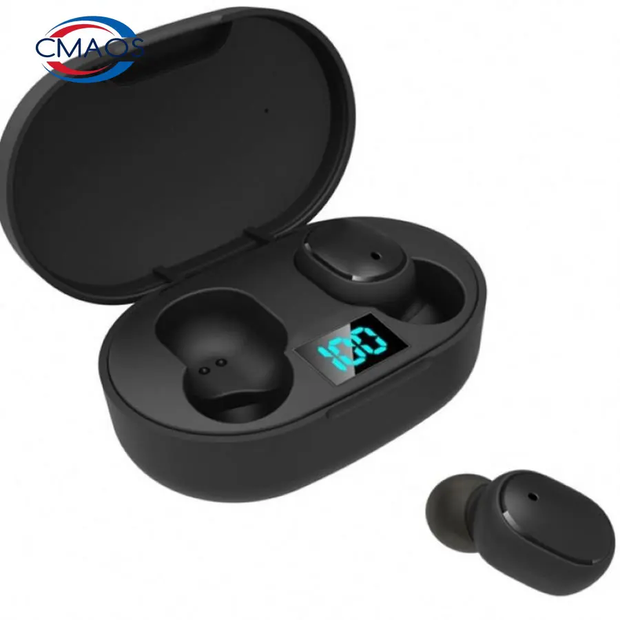 

New E6s Smart Digital Display Bluetooth Headset Wireless Mini HIFI Headset Stereo in-Ear Waterproof Sports Earphone