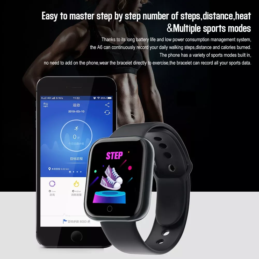 

UGUMO T68 Smart Watch Body Temperature Measure Oxygen Heart Rate Blood Pressure measurement Smart wristband Fitness bracelet