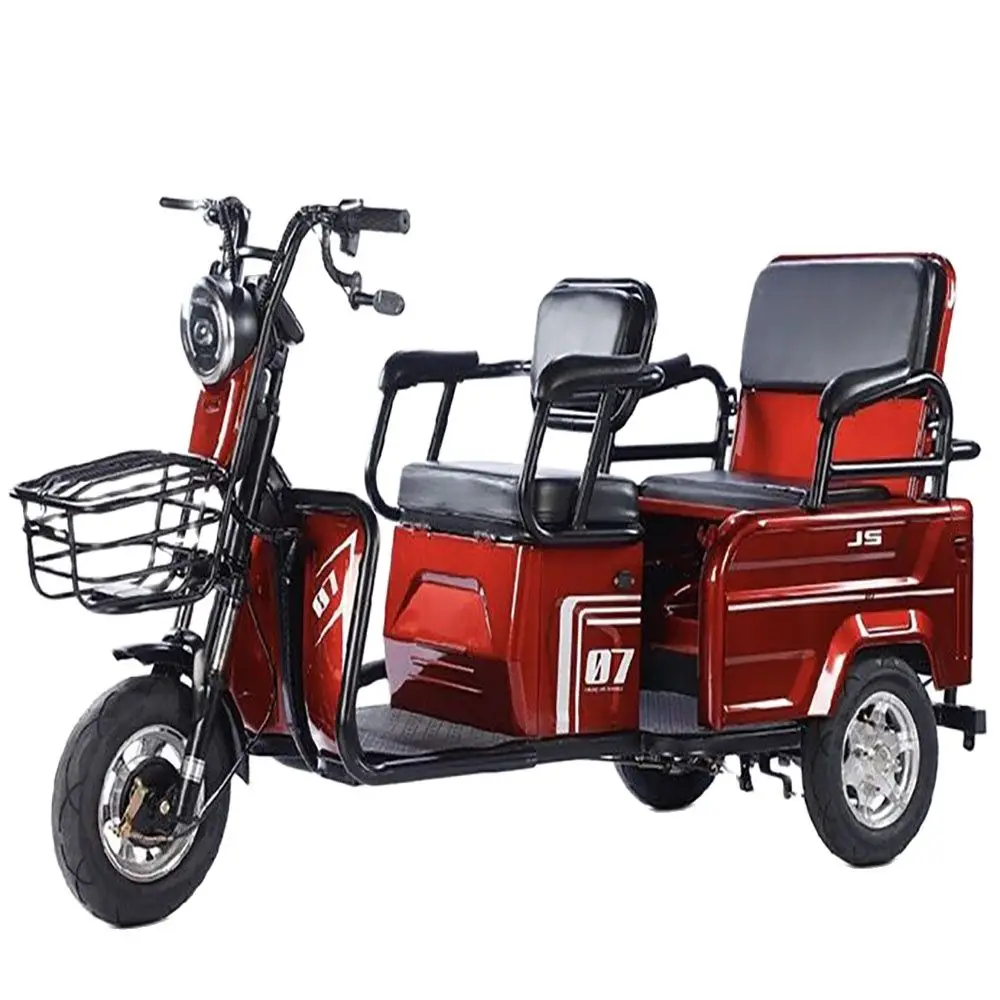 

Electric Adult Tricycle 48v 800w Lithium Battery Mobility Scooters 3 Wheels Mini Bus With Basket Seats Three People