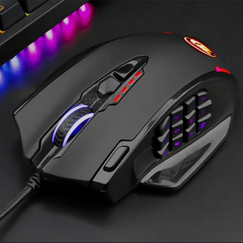 USB-мышь компьютерная M908 Impact, 12400 DPI, 17 кнопок