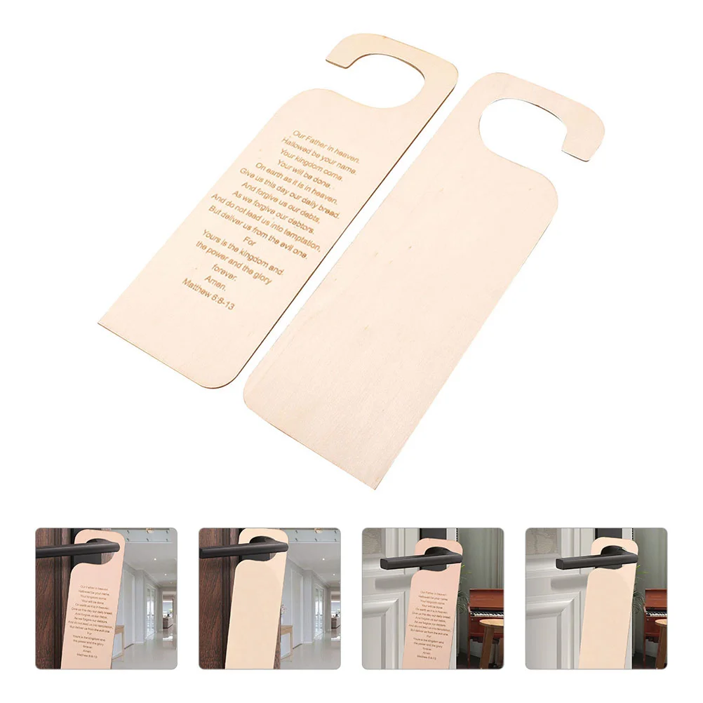 

2pcs DIY Doorknob Ornaments Wooden Door Hanging Ornaments Doorknob Pendants