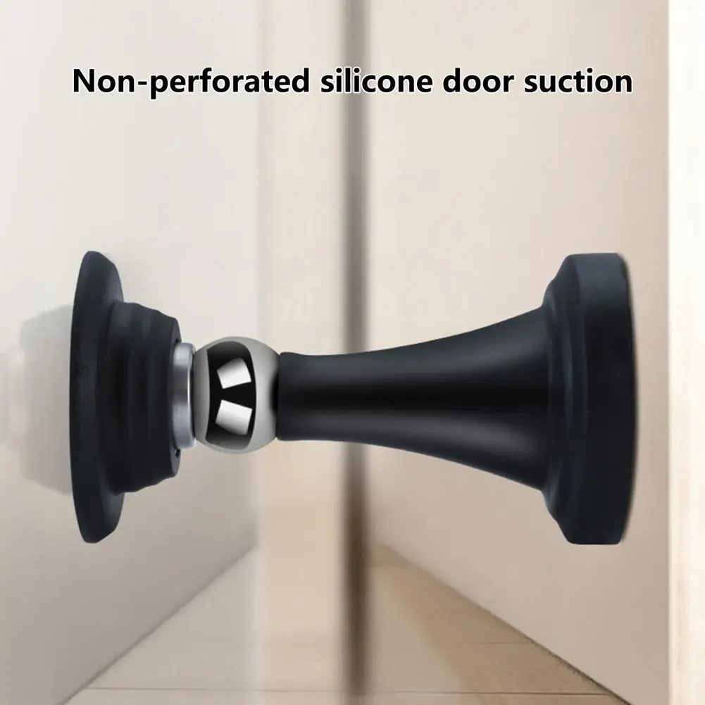 

Useful Door Buffer Impact Resistance Stainless Steel Shock-proof Magnetic Door Holder Anti-rust Door Stop for Living Room