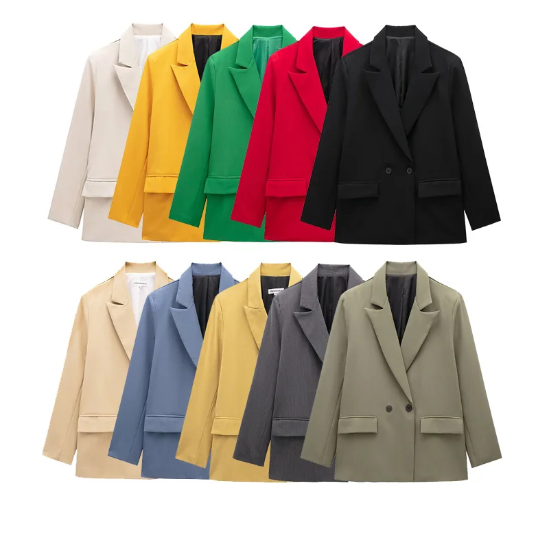 Женский модный однотонный классический блейзер Koekop винтажный Повседневный