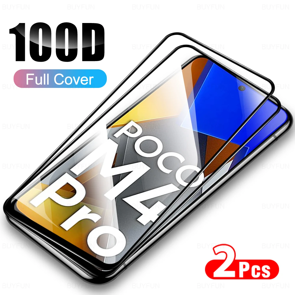 

2Pcs 6.43" Screen Protector For Xiaomi Mi Poco M4Pro M4 Pro X4Pro X4 5G PocoM4 Protective Film Tempered Glass On For MZB0B5VIN