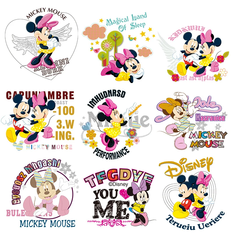 

Disney Mickey Mouse Minnie Patches Cartoon Iron-on Transfers For Clothing Heat Transfer Stickers Girl Boys Kids Patch On Clothes