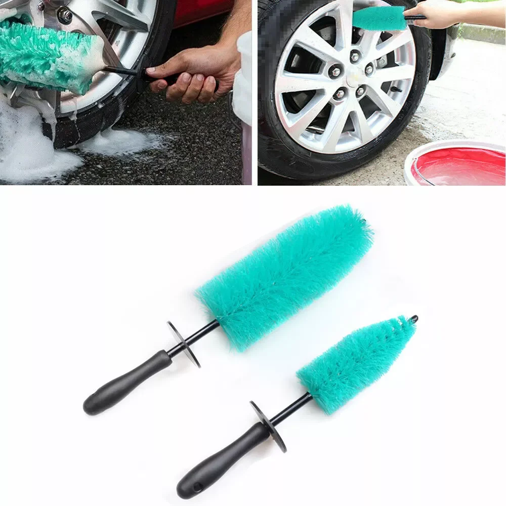 

Brush Super Microfiber Premium Car Wash Non-Slip Handle Easy To Cleaning Rims Spokes Wheel Barrel Detailing Brush