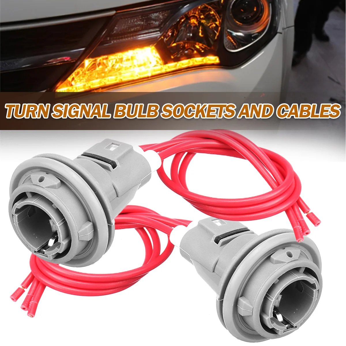 

2pcs Automobile Turn Signal Lamp Bulb Socket And Connector Harness Kit Car Lights Replacemrnt Accessories For Honda Acura