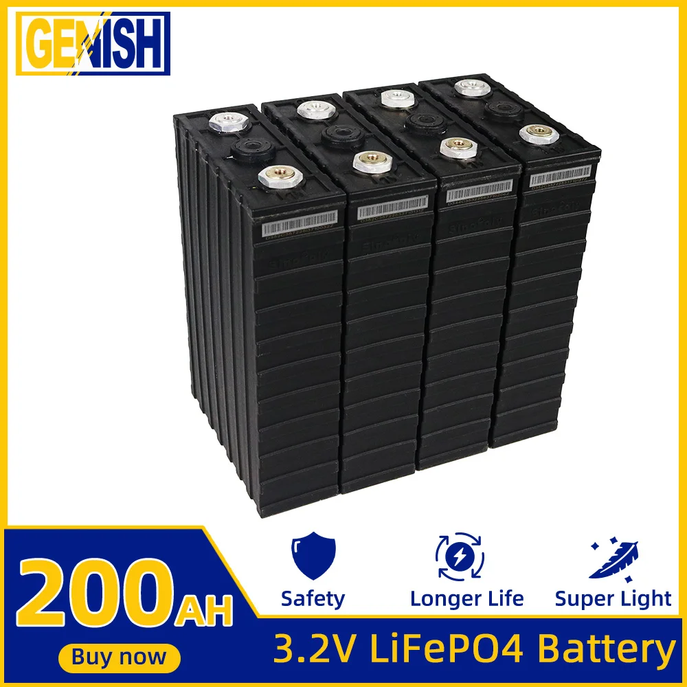 

3.2V 200Ah LifePo4 Rechargeable DIY Lithium Iron PhosphateBattery Deep Cycle Cell For 12V 24V 48V RV Boat Wheelchair Forklift