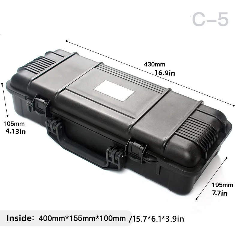 34x16x10cm Portable Plastic Instrument Case ToolBox Safety Equipment Sealing Tool Box Dry Box Impact resistant with pre-cut foam