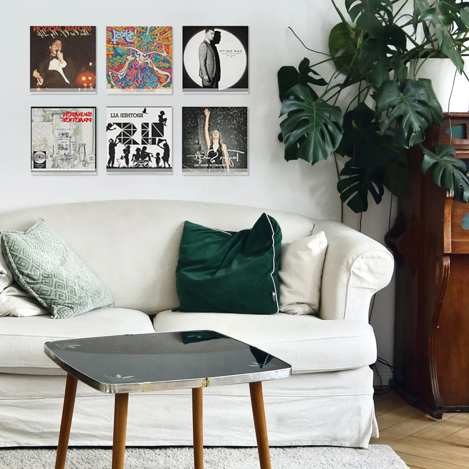 

Акриловые полки для записей, 10 шт., прозрачные акриловые плавающие полки для записей, настенное крепление, держатель для записей, прозрачный...