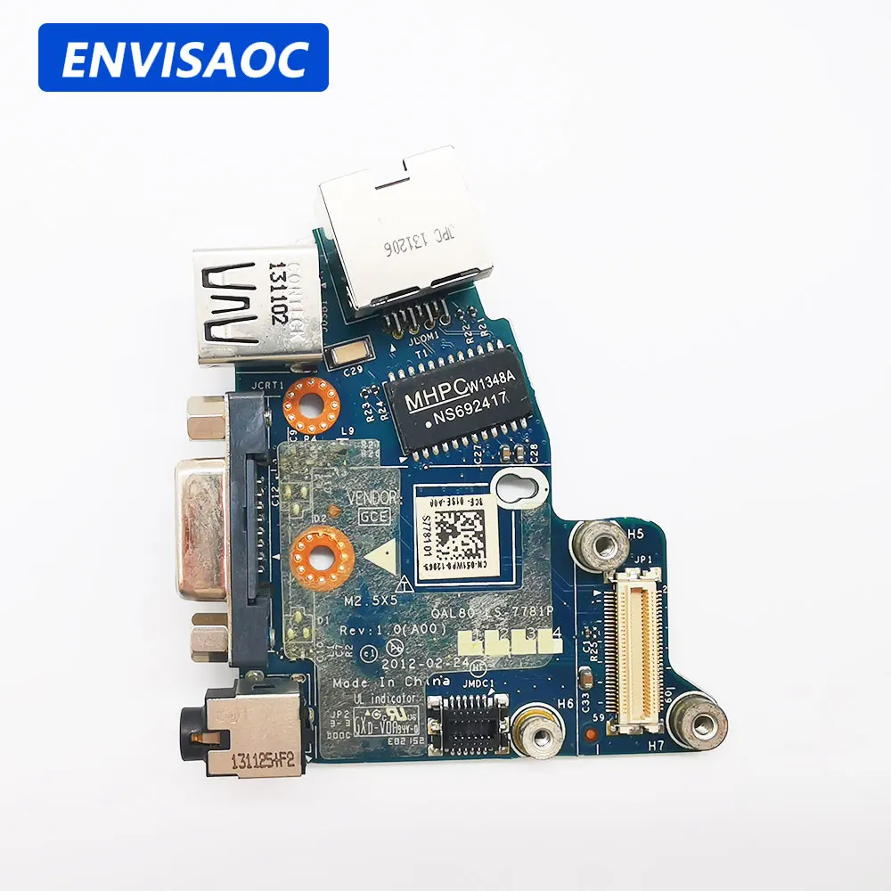 Для ноутбука Dell Latitude E6420 E6430, сетевая ETHERNET-карта VGA для зарядки ноутбука, плата с аудиоразъемом RJ45, QAL81 LS-7782P QAL80 LS-7781P