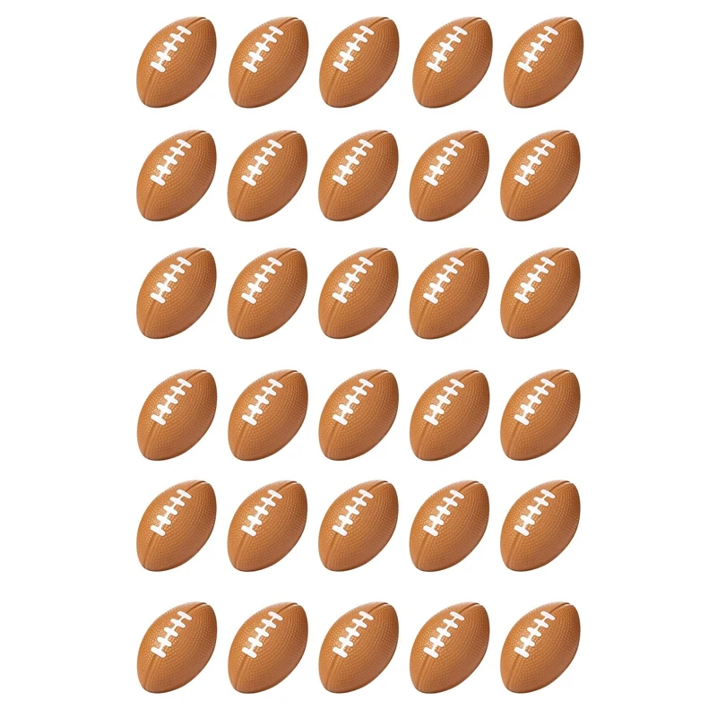 

30 Packs Mini Football Sports Stress Ball,Mini Foam Sports Ball,Foam Sports Ball For School Carnival Reward(Coffee)