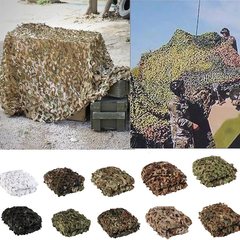 3*4M Woodland Camo Netting Camouflage Net Hunting Military Field Background Protection Camping Sun Shelter Car Cover