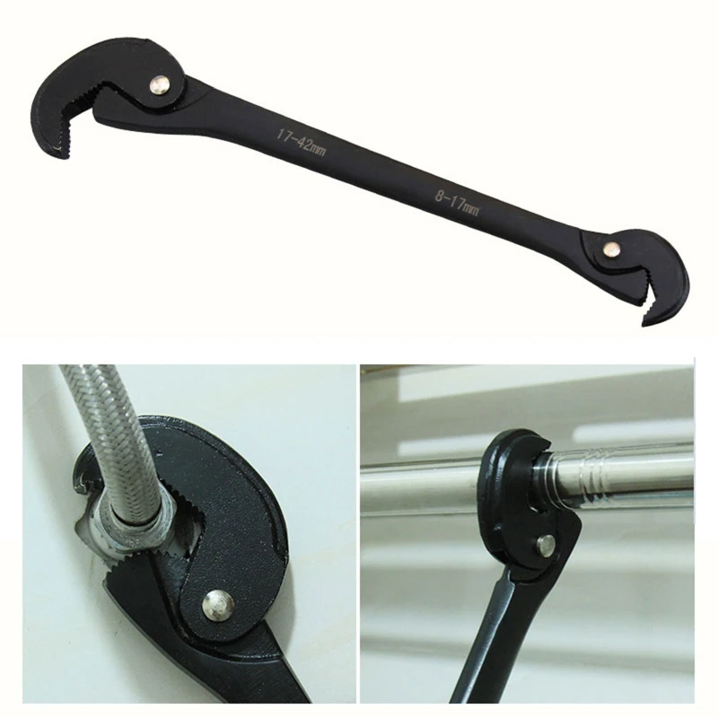 

Универсальный ключ с храповым механизмом, 12,2 дюйма, многофункциональный двойной ручной Быстрый ключ с пружиной, подходит для винтов 8-42 мм ...