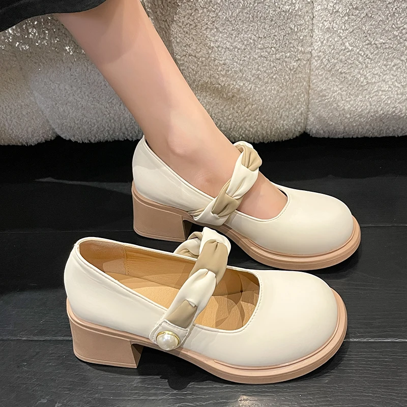 

Casual Woman Shoe Round Toe Female Footwear Clogs Platform Oxfords Modis Elegant Dress Creepers Comfortable Leather Summer New 2
