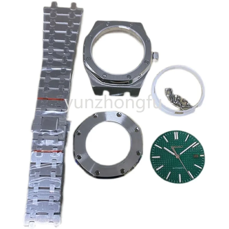 

New 41mm Stainless Steel Watch Case Strap Face Acupuncture Sapphire Glass Suitable for Nh35 Movement