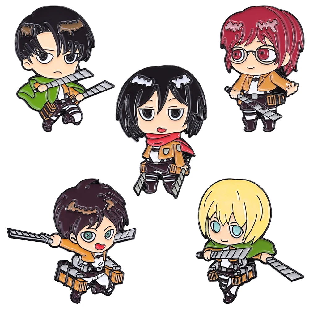 

Attack on Titan Enamel Pin Anime Lapel Pins for Backpack Cute Women's Brooch for Clothes Briefcase Decorative Badges Accessorie