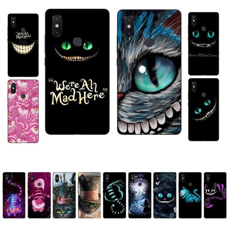 

Disney Alice in Wonderland Cat Phone Case for Xiaomi mi 5 6 8 9 10 lite pro SE Mix 2s 3 F1 Max2 3