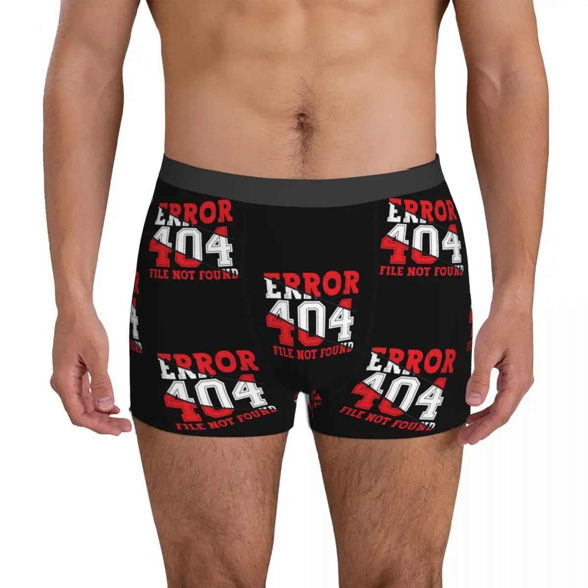 File Not Found Underwear error 404 Web humorous words Sublimation Boxershorts Hot Man Panties Sexy Shorts Briefs Birthday Gift