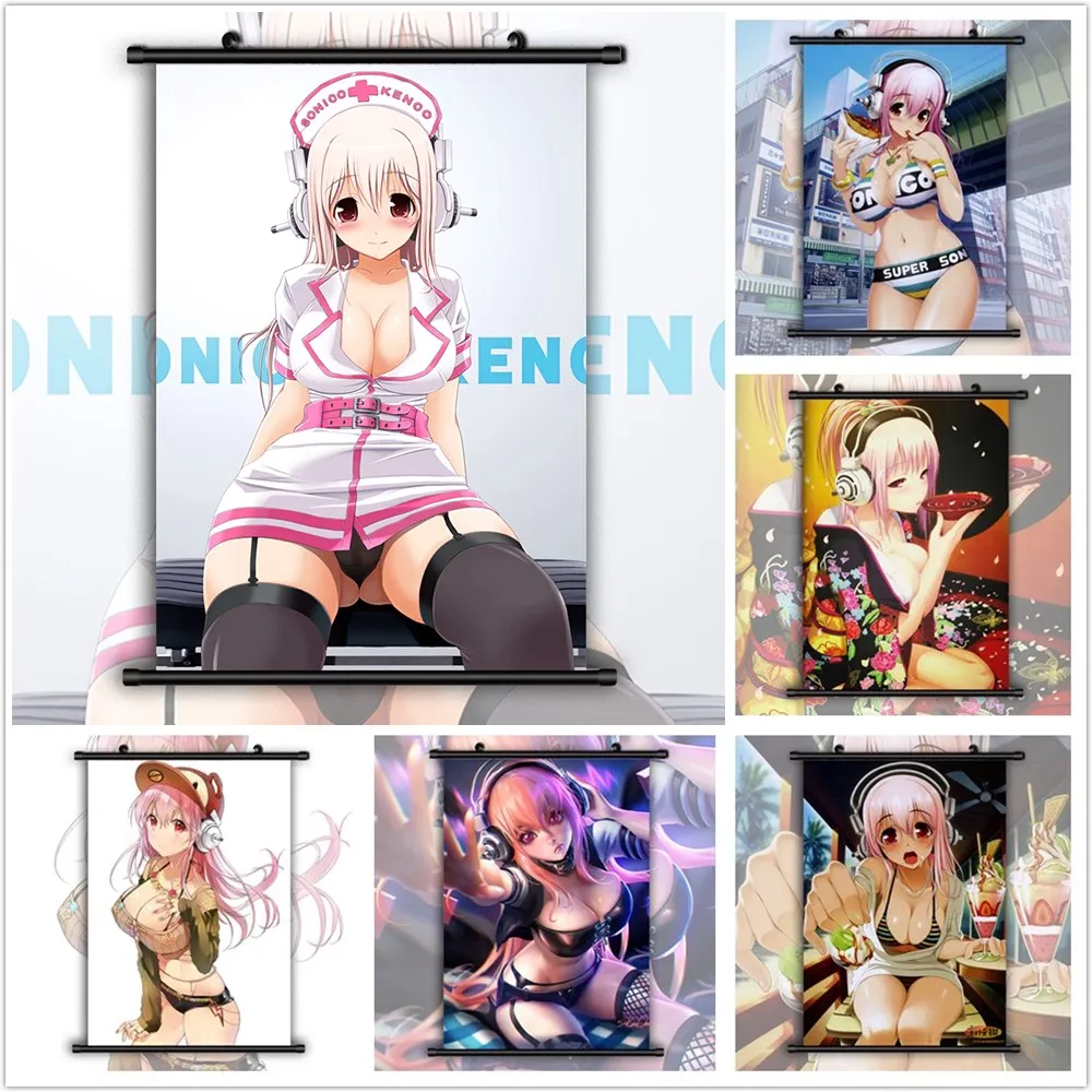 Суперsonico Аниме Манга настенный плакат свиток | Дом и сад