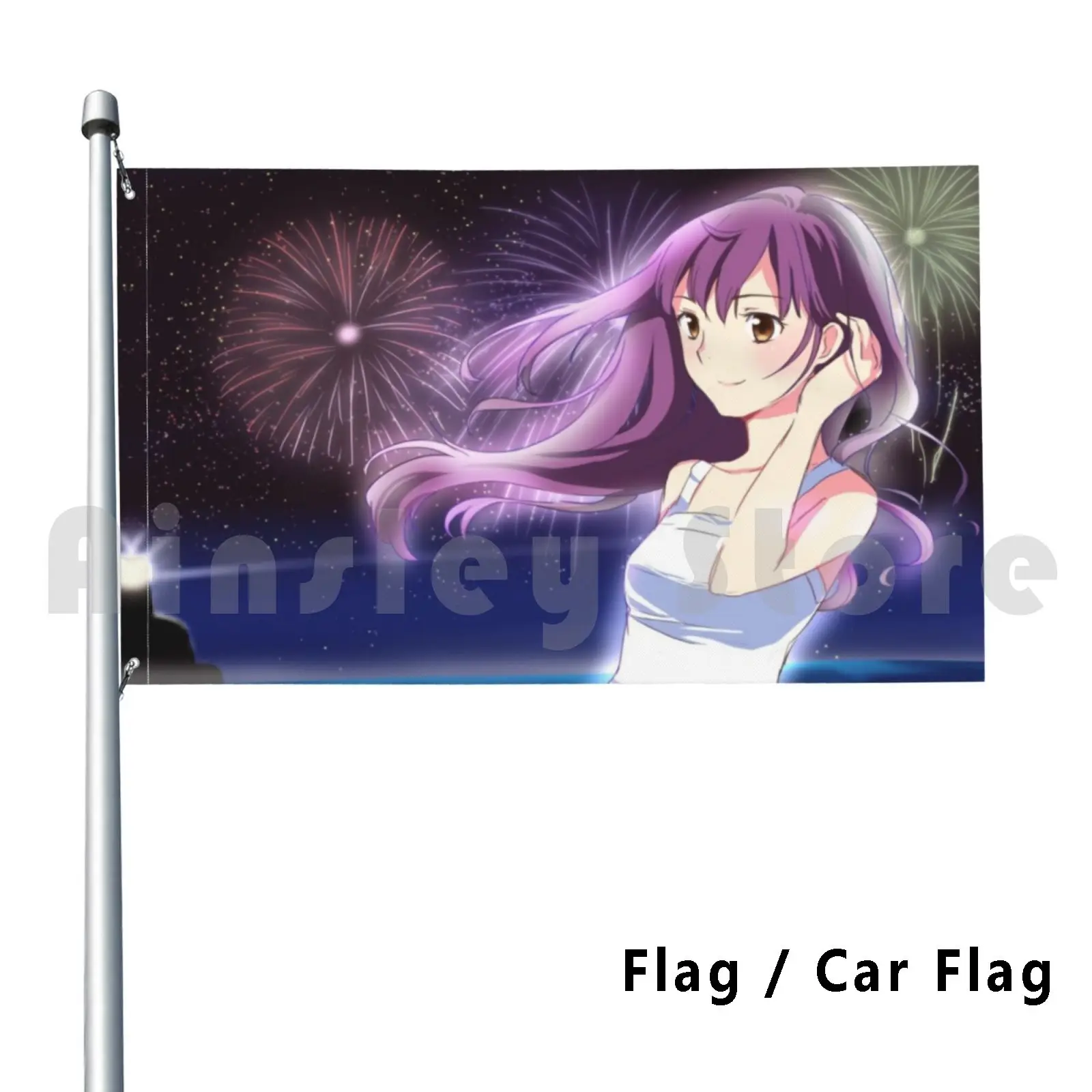 

Fireworks Flag Car Flag Printing Custom Manga Anime Japan Japanese Cartoon Your Name Kimi No Na Wa Makoto Shinkai The